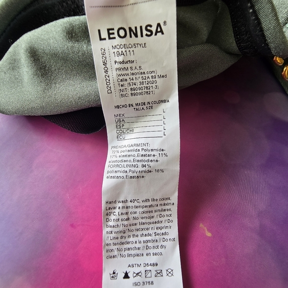 BNWT Leonisa's one-piece swimsuit with slimming compression Size L - Picture 6 of 8